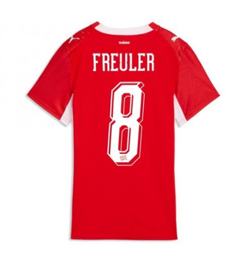 Švýcarsko Remo Freuler #8 Domácí Dres pro Dámské MS 2026 Krátký Rukáv Švýcarsko Remo Freuler #8 Domácí Dres pro Dámské MS 2026 Krátký Rukáv